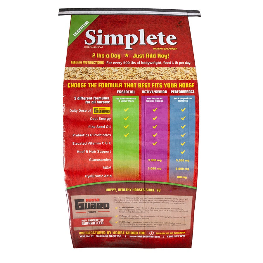 Simplete Essential 44lb Back Complete Supplement by Horse Guard