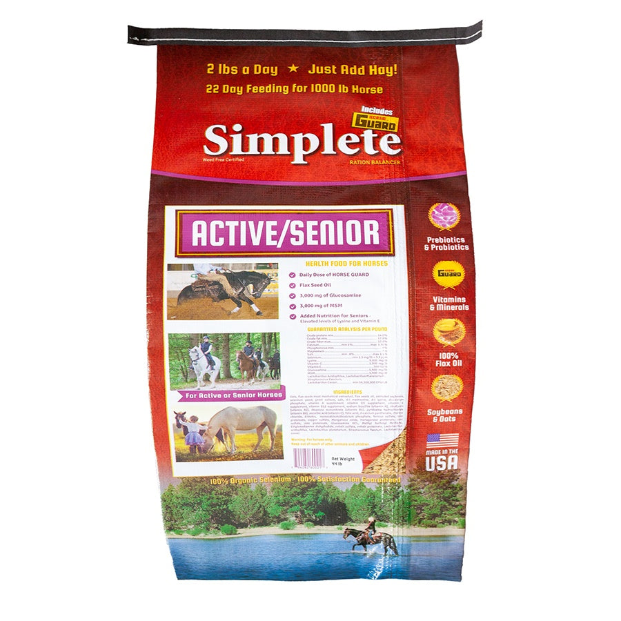 Simplete Senior Active 44lb Front Complete Supplement by Horse Guard 